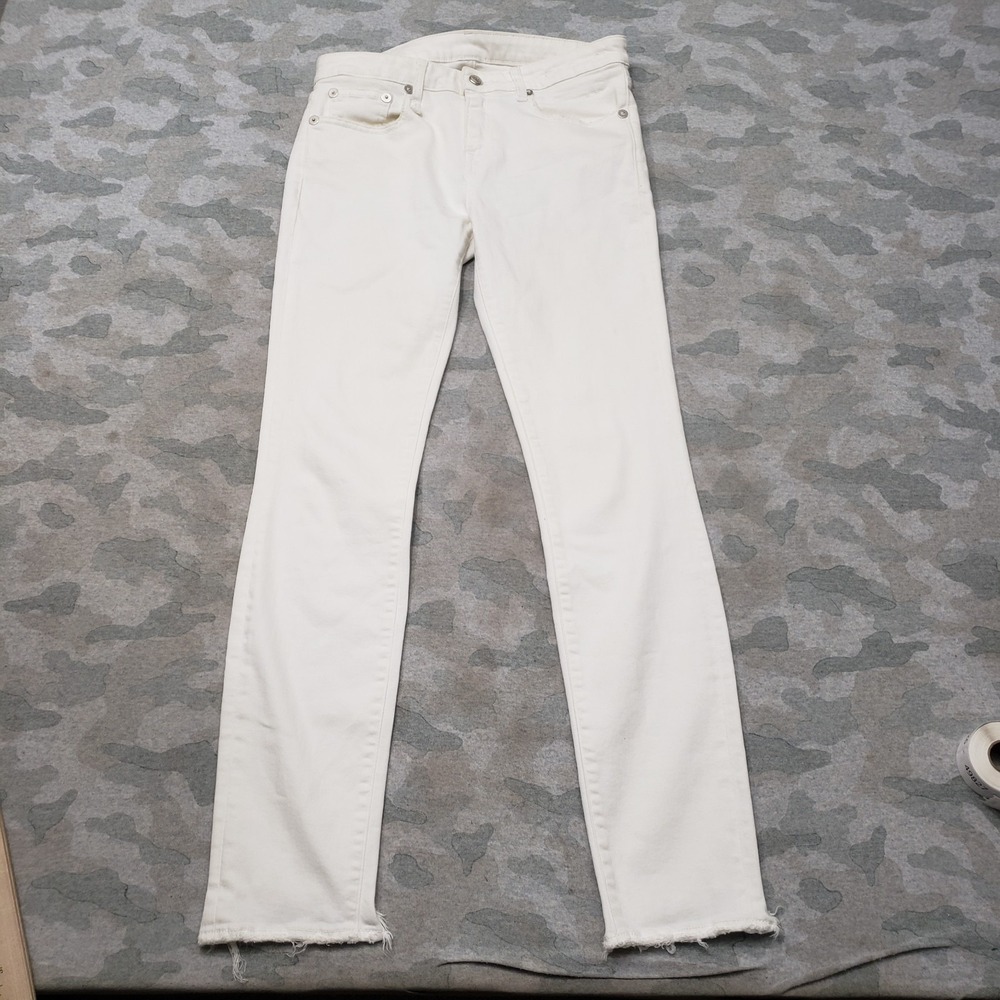R13 Jeans Womens 28‎ White Alison Skinny Pockets Stretch Italy